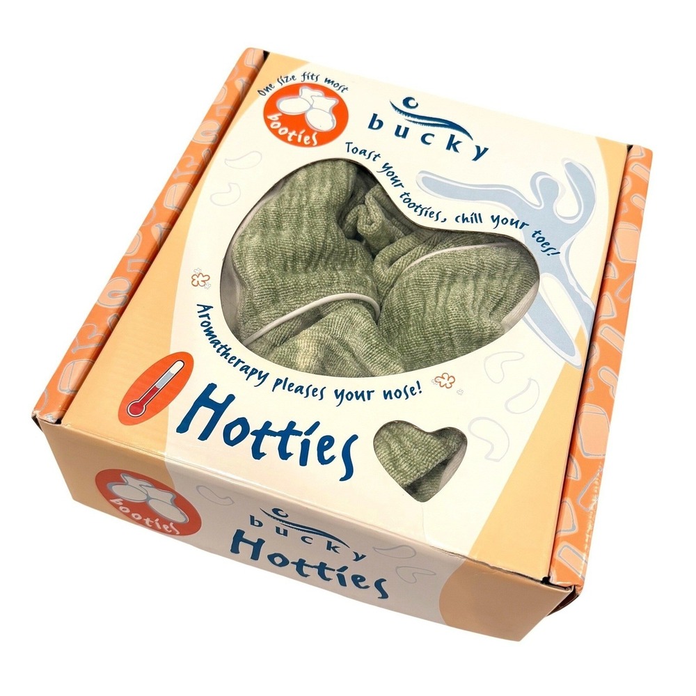 Bucky Hotties Aromatherapy Booties Women's OSFM Green Warm Foot Comfort NIB‎